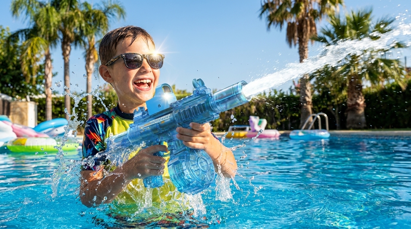 Niño disfrutando con AquaVolt M416